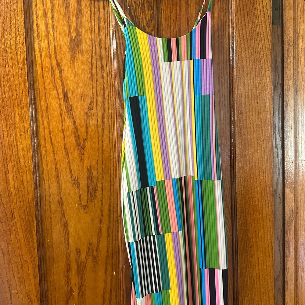 Colorful Striped Mini Dress